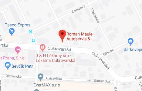 Mapa Autoservis Roman Maule
